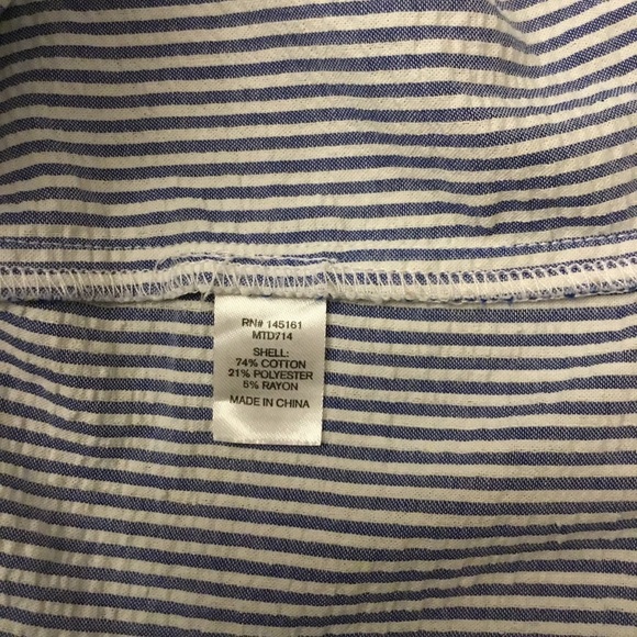 Charming Charlie Bow-Back Striped Ruffle Hem TopXL - Picture 5 of 9